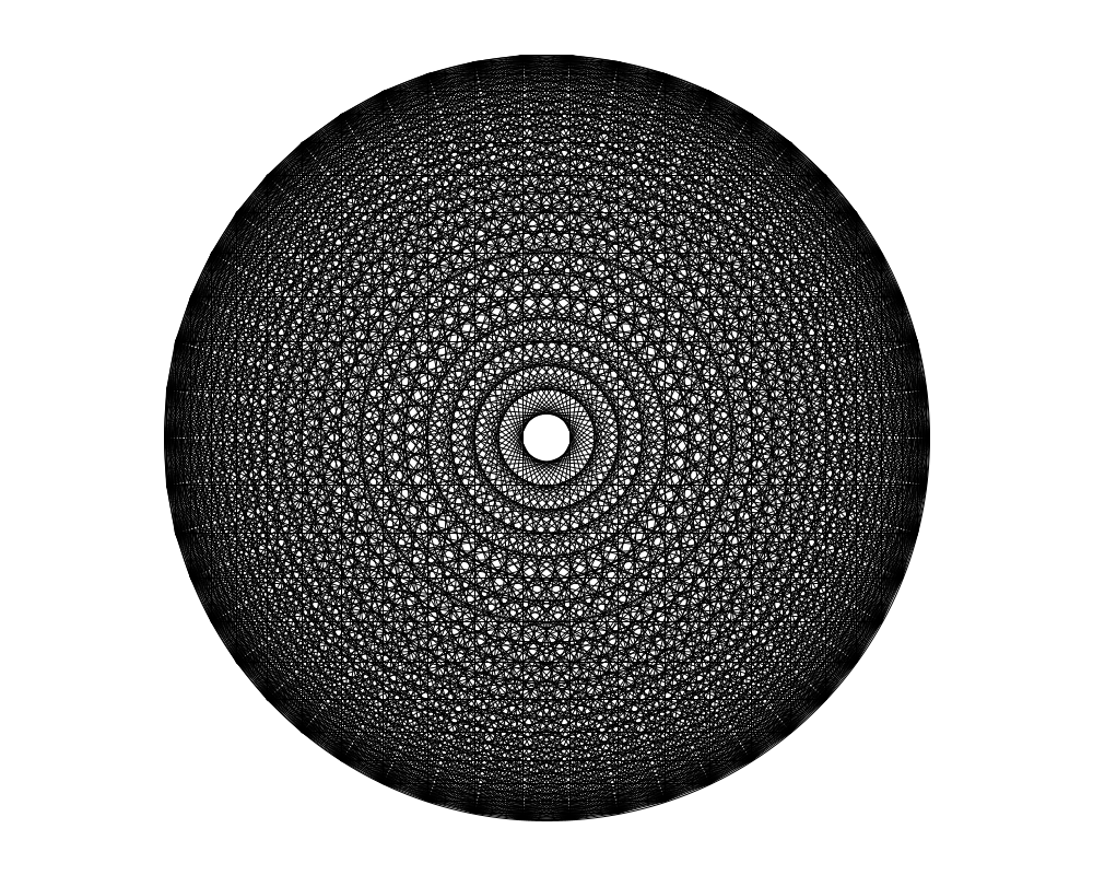 A simple mandala using chords on a circle.